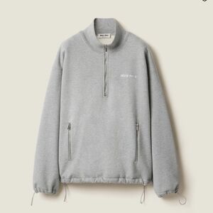 Miu Miu Cotton Fleece Zipper Sweatshirt